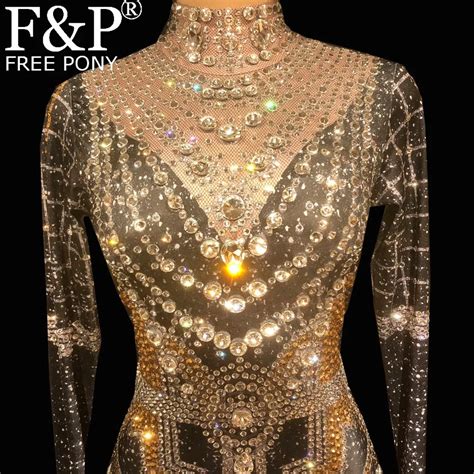 Buy Drag Queen Costumes Rhinestone Sparkly Bodysuit