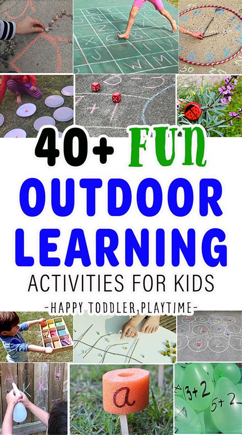 40 Awesome Outdoor Learning Activities For Kids Happy Toddler