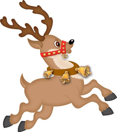 Christmas Reindeer Png Flying Christmas Reindeer Clipart Transparent