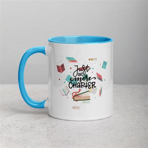 just one more chapter book lovers t mug with color inside etsy