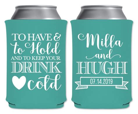 Adorable Personalized Wedding Koozies Super Cute And Creative Wedding