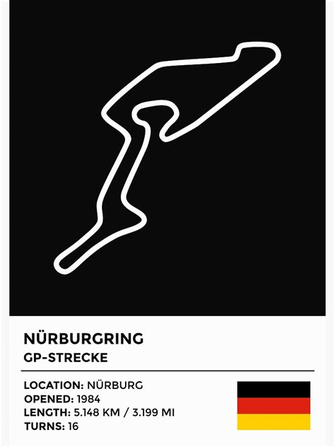 Nürburgring Modern Info Poster For Sale By Sednoid Redbubble