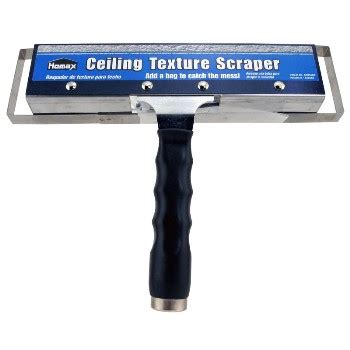 It features a unique bag attachment captures texture as it is removed, so the texture falls into a bag and not on the floor. Buy the Homax 6100 Ceiling Texture Scraper | Hardware World