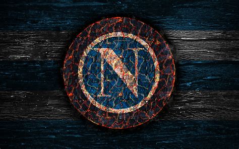 Download Wallpapers Napoli Fc 4k Fire Logo Serie A Football Grunge