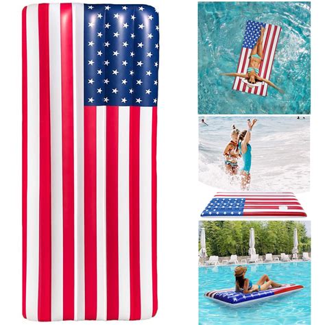 Ft American Flag Inflatable Pool Floats Jetlifee Ft Inflatable Swimming Pool Float Us Flag