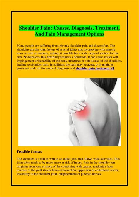 Ppt Shoulder Pain Causes Diagnosis Treatment And Pain Management