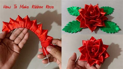 diy satin ribbon rose flowers how to make ribbon rose diy ribbon flowers diy ribbon