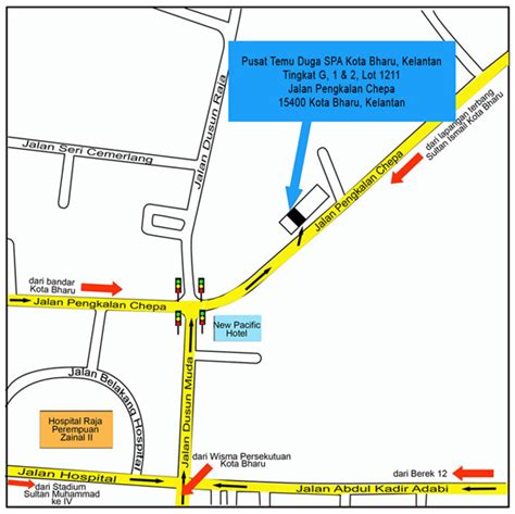 Pusat temu duga spa kota bharu, kelantan tingkat g, 1 & 2, lot 1211 jalan pengkalan chepa 15400 pusat temu duga spa ipoh, perak lot 29 & 31, aras 2, utc perak jalan dato' onn jaafar, 30300 ipoh,perak. peluang pekerjaan bagi DKA