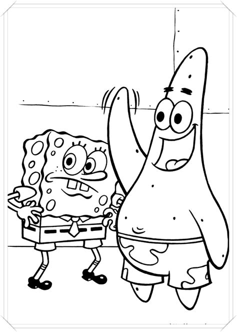 Dibujos Para Colorear Bob Esponja Cumpleaños Dibujo Imágenes