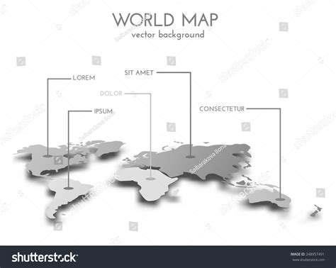 World Map Grayscale Infographics Background Vector Vetor Stock Livre
