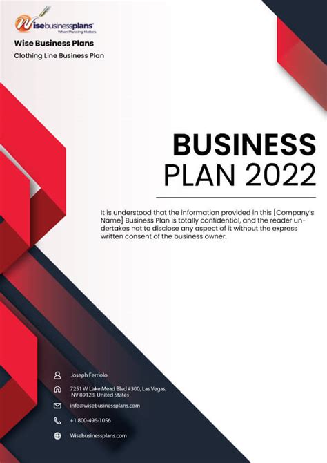 How To Write A Business Plan Cover Page Examples