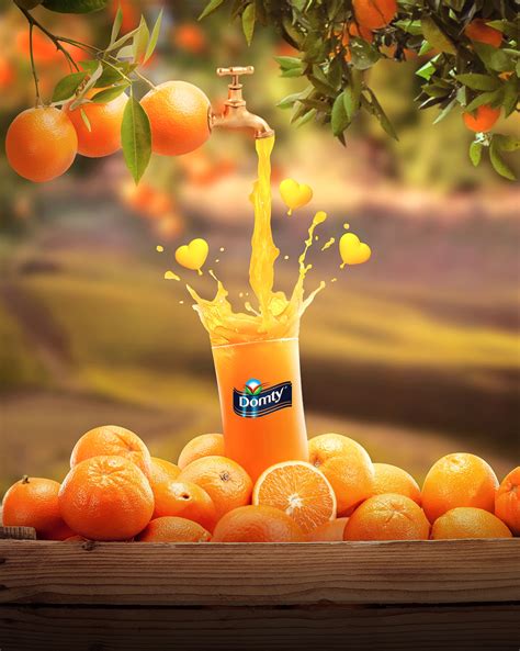 Advertising Design Idea Domty Orange Juice Full Image
