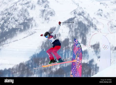 Julia Krass Usa Competing In The Ladies Ski Slopestyle At The