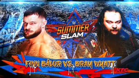 Wwe Summerslam 2017 Finn Bálor Vs Bray Wyatt Official Match Card Youtube