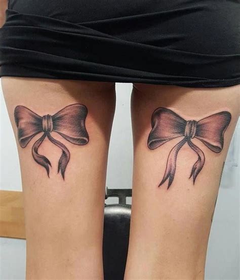 Bow Tattoos On Back Of Thighs Tattoosonback Back Tattoo Thigh Tattoos Women Lace Bow