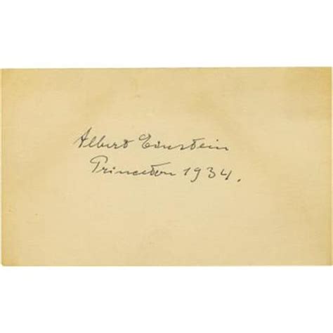 Albert Einstein Signature On A 5 X 3 Card