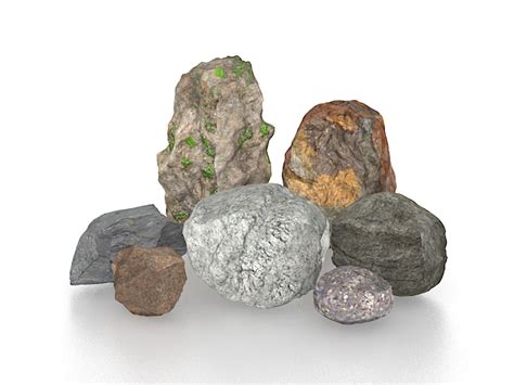 Decorative Garden Stones 3d Model 3ds Max Files Free Download