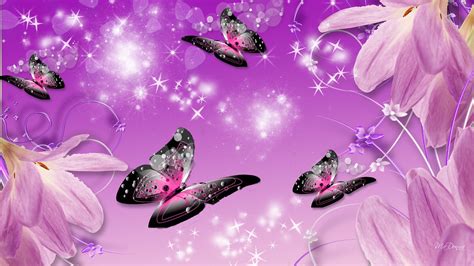 Purple Butterfly Widescreen Wallpapers 09330 Baltana