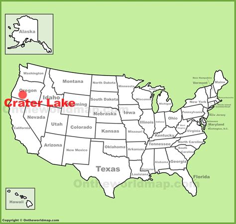 Crater Lake Location On The Us Map