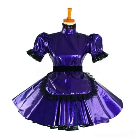 French Maid Girl Sissy Lockable Pvc Dress Cosplay Costume Tailor Made
