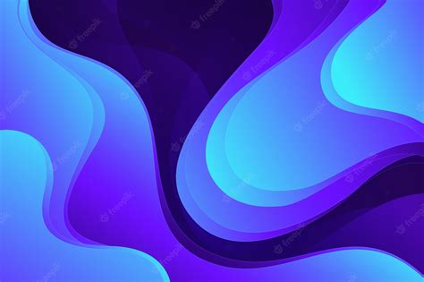 Free Vector Paper Style Wavy Blue Shades Background