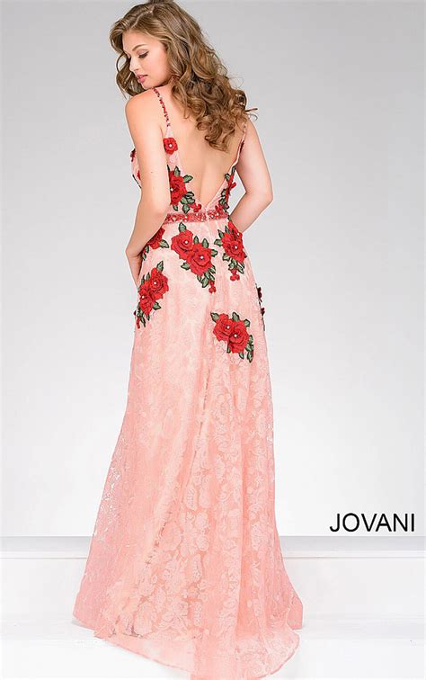 Find the perfect dress for your next occasion. Jovani Dresses | Womens Peach Sleeveless Lace Dress with ...