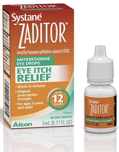 Steroid eye drops can help treat chronic and severe eye allergy symptoms such as itching, redness and swelling. Systane Zaditor Antihistamine Eye Drops - 0.17oz - Walmart ...