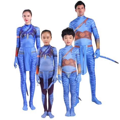 Movie Avatar 2 The Way Of Water Neytiri Jake Sully Cosplay Costume