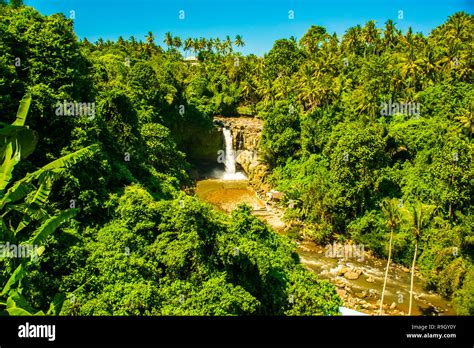 Beautiful Tegenungan Waterfall Near Ubud Bali In Indonesia Stock Photo