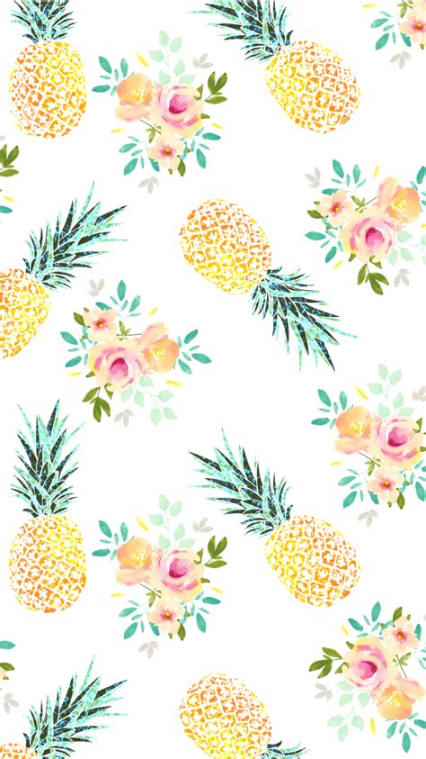 Free Download Pineapple Background Cute Pineapples Seamless Pattern