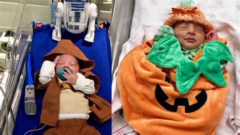 Nurses Dress Up Nicu Babies In Costumes For First Halloween Youtube