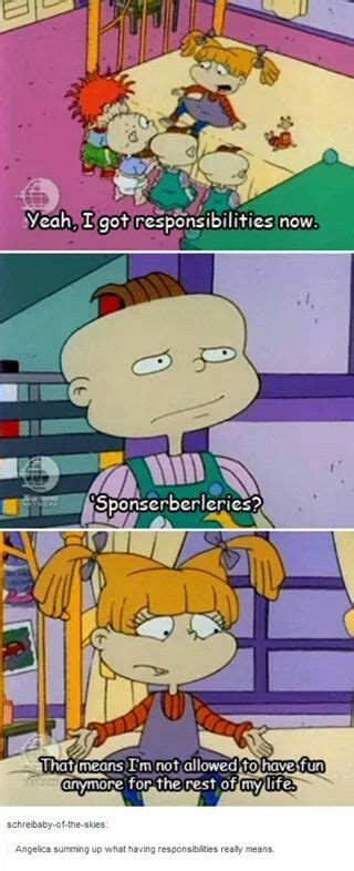 Angelica Explains Responsibilities Rugrats Quotes Funny Pictures