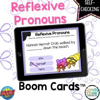 Reflexive Pronouns Boom Cards Digital Nd Grade Grammar Practice Review