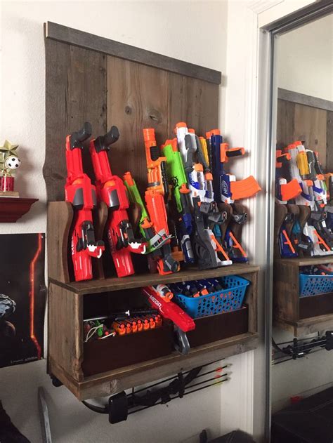 Mount the pegboard to the wall with mounting screws or choose a shoe organizer with pockets approximately the same width as your nerf guns to make sure they. 17 Best images about I Wanna Build it on Pinterest ...