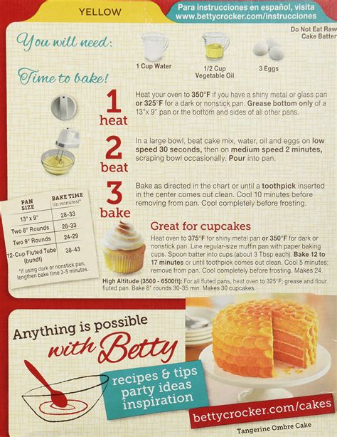 Betty Crocker Super Moist Yellow Cake Mix 15 25 Oz Pack Of 2 On