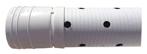 Advanced Drainage Systems 10 Ft Triple 3 Hole Perforated Drainage Pipe