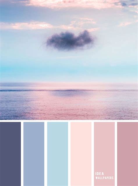 Blue And Mauve Color Palette Inspired By Sky Color Evening Sky Color