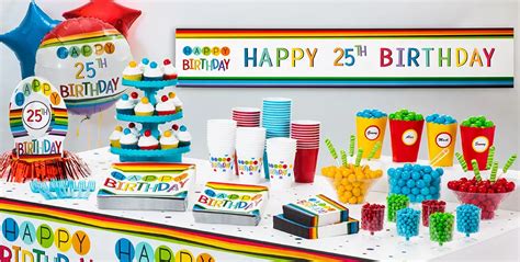 Rainbow Happy Birthday Party Supplies Rainbow Birthday Party Party City