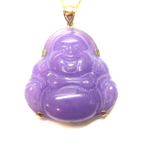 Mega Purple Jade Buddha Pendant Ryu S Jewelry