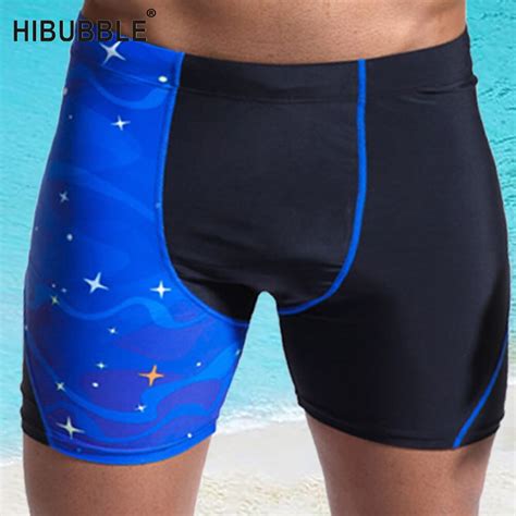Hibubble Printed Swimwears Men Swimming Boxer Trunks For Bathing 2018 High Rise Surfing Board