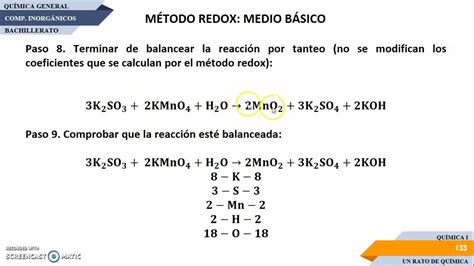 Balanceo De Reacciones QuÍmicas Por Redox En Medio BÁsico Pt2 Un