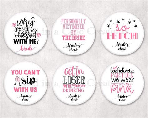 Mean Girls Theme Bachelorette Party Buttons Mean Girls Theme Etsy