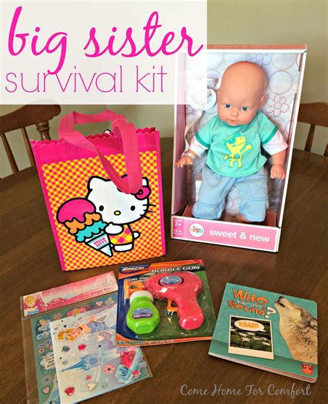 The best gifts for new parents are practical and fun, stuff they can use to make their lives a little easier. Big Sister Survival Kit | Big sister kit, Sister survival ...