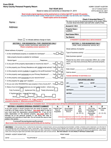 Horry County Pt100 Fill Out And Sign Online Dochub