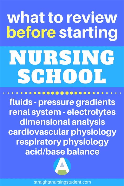 What To Review Before Nursing School Starts Straight A Nursing