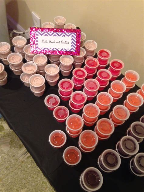 jello and pudding shots can t have a pure romance party without the drinks bachlorette party