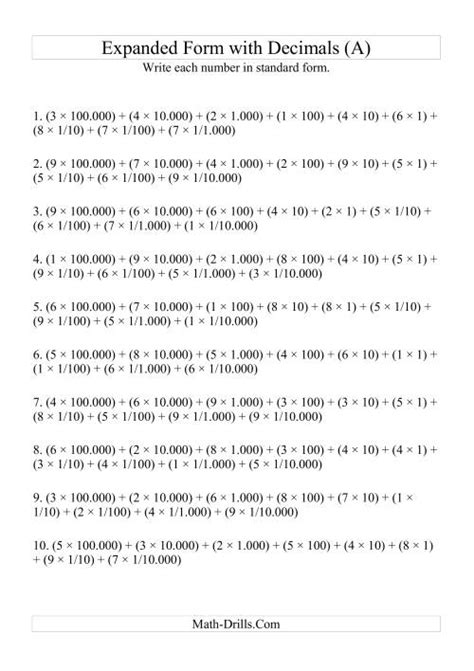 Writing Expanded Numbers In Standard Form 6 Digits Before Decimal 4