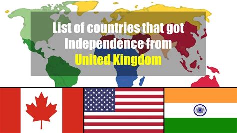 List Of Countries That Got Independence From United Kingdom Youtube