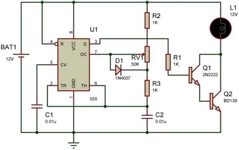 Simple Pwm Lamp Dimmer Circuit Using Ic 555 Timer