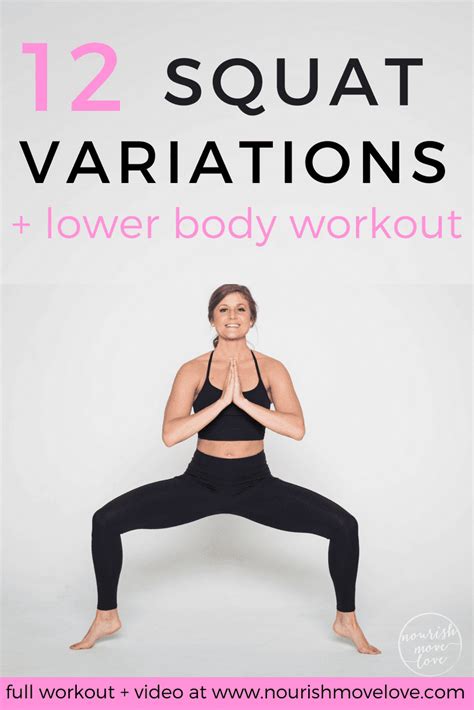 12 Squat Variations Lower Body Amrap Workout